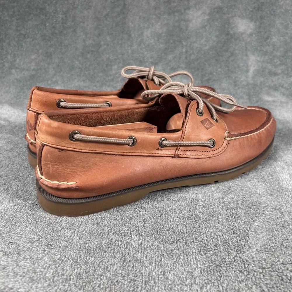 Sperry Top Sider Boat Shoes Mens 11M Brown Leather Classic  Lace Up - Picture 5 of 11